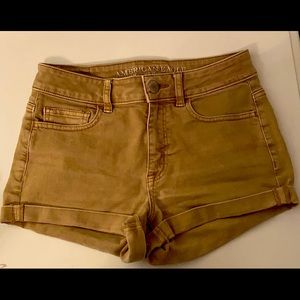 Tan Denim Shorts